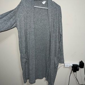 Long grey cardigan